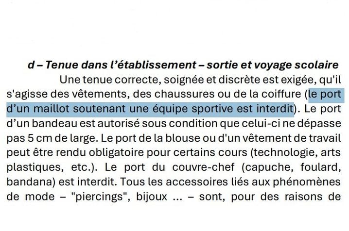 832262df-5b9c-4ebc-8939-5062dea5ed20 Interdiction des Maillots de Football : Un Règlement en Vigueur au Collège Honoré-de-Balzac