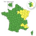 Météo-France émet une alerte jaune pour 20 départements en raison d&rsquo;orages