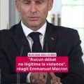 Blocages de lycées : « Aucun débat ne légitime la violence », réagit Emmanuel Macron
