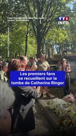 aca218ef-1665-4ab6-84c2-b1baa536ead2 Les premiers fans se recueillent sur la tombe de Catherine Ringer