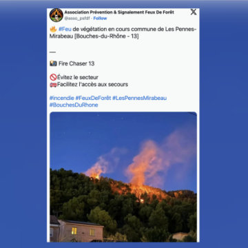 Incendie aux Pennes-Mirabeau causé par des feux d&rsquo;artifice sauvages