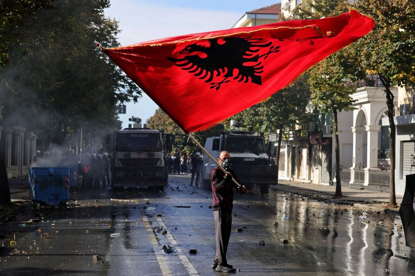 Albania Protests Manifestations à Tirana contre le Premier Ministre Edi Rama