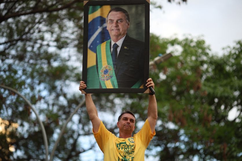 BRAZIL-ELECTION-CAMPAIGN Retour en force de la famille Bolsonaro dans la politique brésilienne