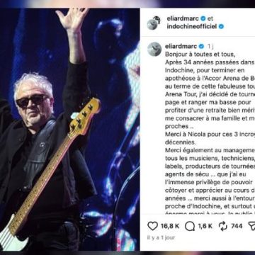 Marc Éliard quitte le groupe Indochine