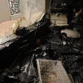 Destruction de la boutique Aymaou lors des manifestations à Saint-Étienne