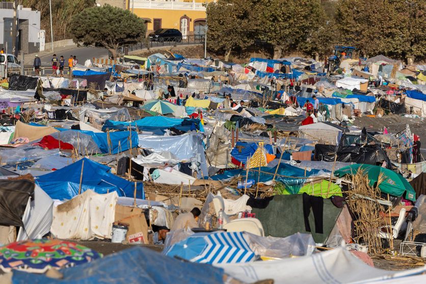 CEUTA. crise migratoire Visite du couple royal espagnol à Ceuta après une arrivée massive de migrants