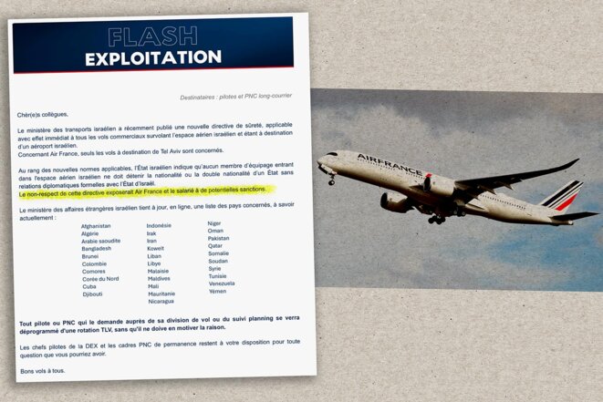 f9baf224-ef86-4389-9d6d-5ef8ba0419a7 La politique israélienne impose des restrictions de nationalité sur les équipages d’Air France
